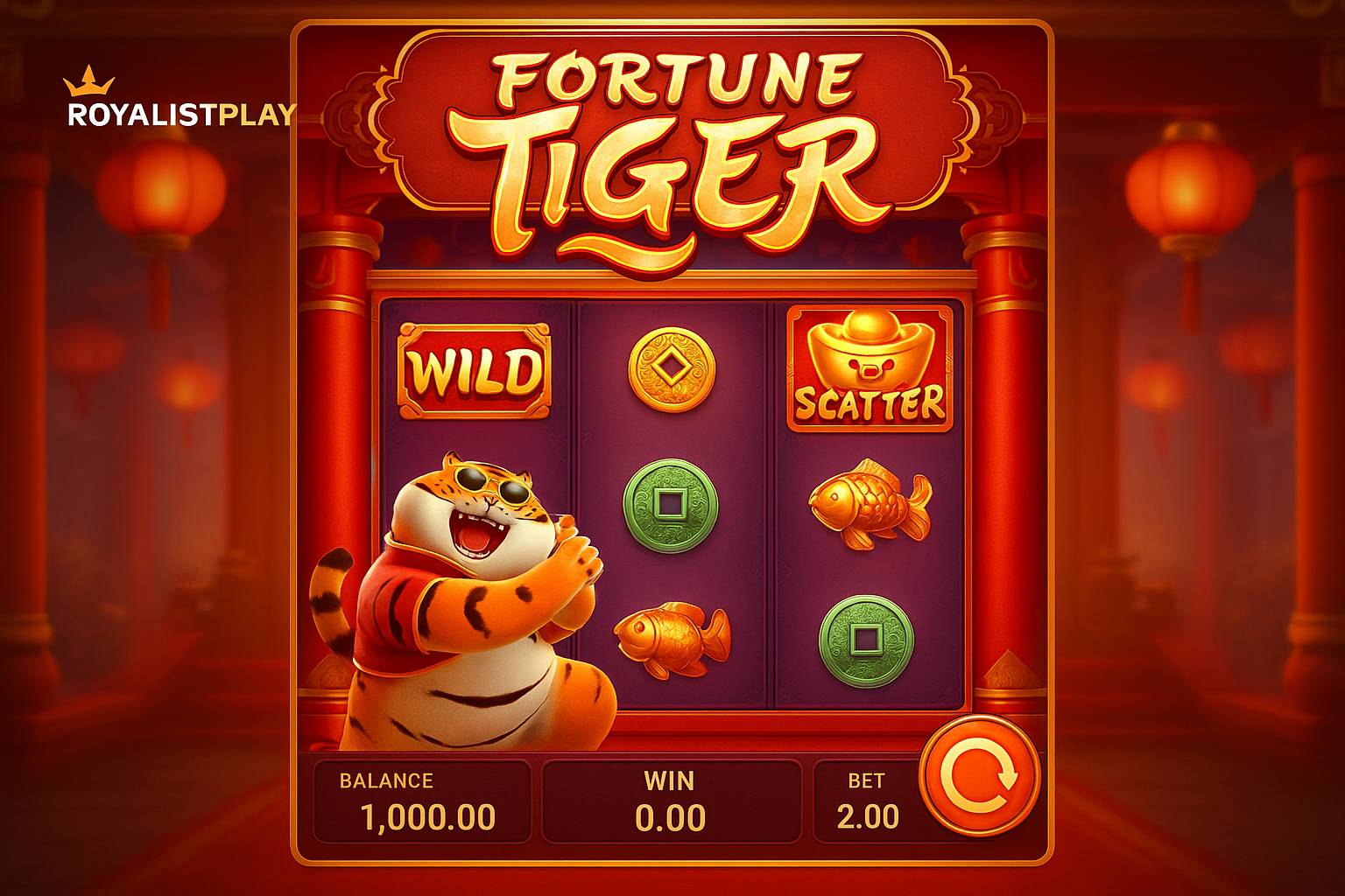 Fortune Tiger é um jogo imperdível no ROYALISTPLAY Casino